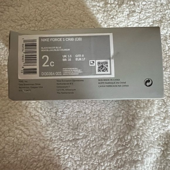 Nike Force 1 Baby Crib Booties Size 2C New in Box Racer Blue - Picture 3 of 8